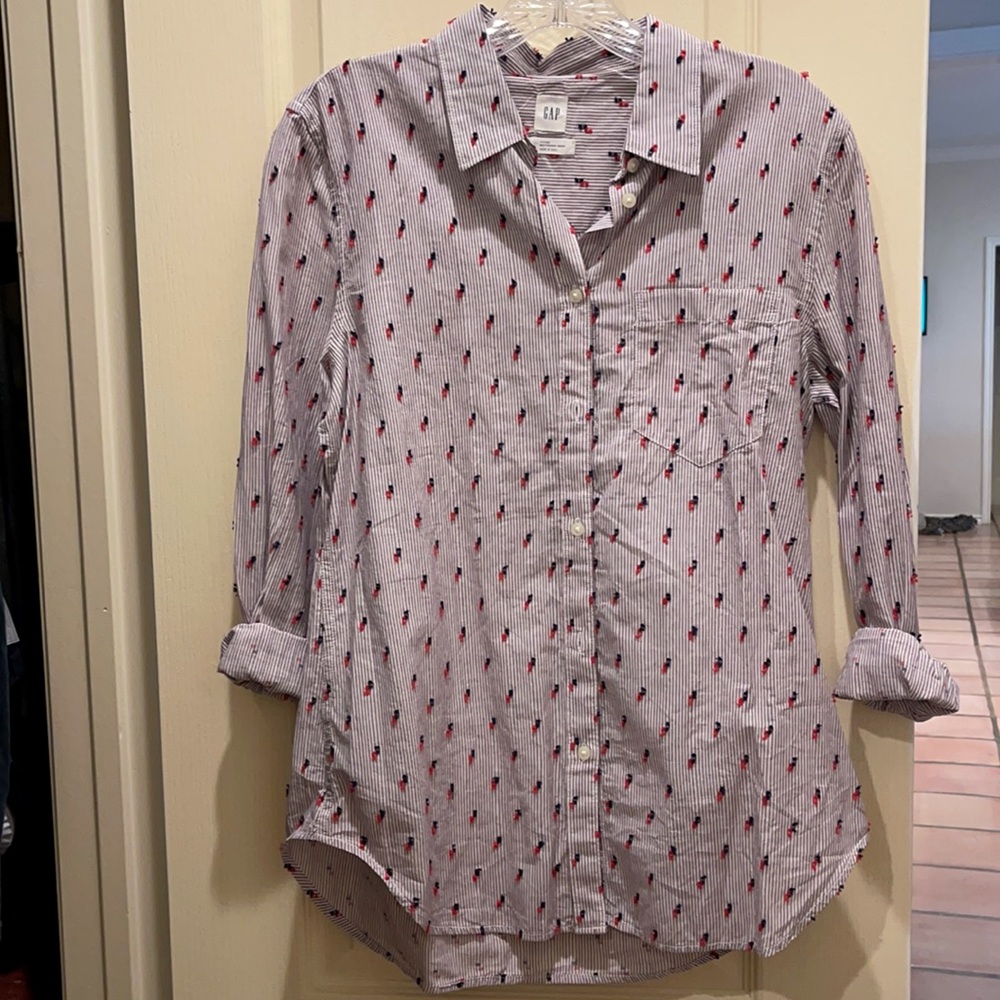 Gap nwot fitted boyfriend shirt small